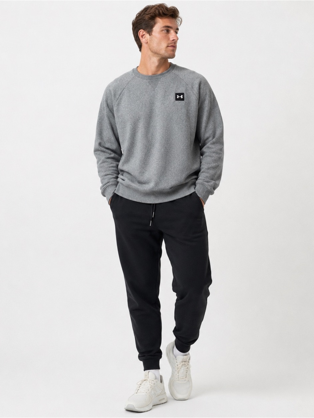 Under Armour Rival Fleece Crewneck Sweatshirt Grey Men’s Medium